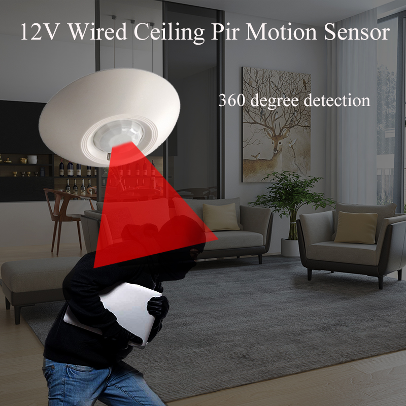Motion Sensor Pir Wired - Sensor Gerak PIR Berkabel 12V Detektor