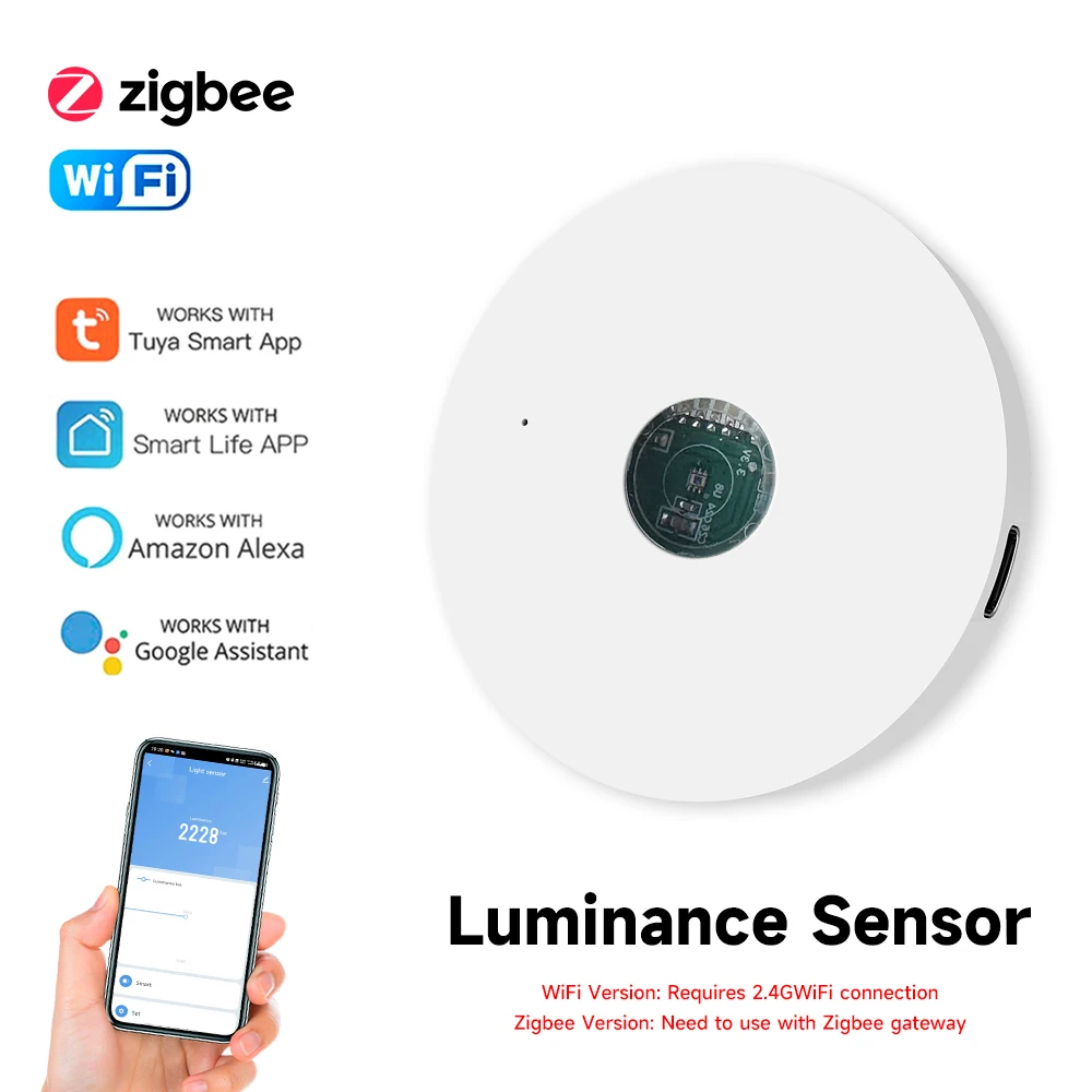 Home Automation Technology - Tuya Sensor lampu WiFi/ZigBee, Sensor pencahayaan,