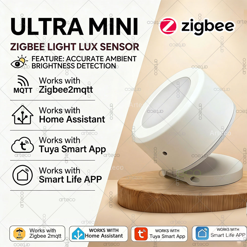 Sensor Cahaya Zigbee Ultra Min - Home Automation Technology ulasan dan harga