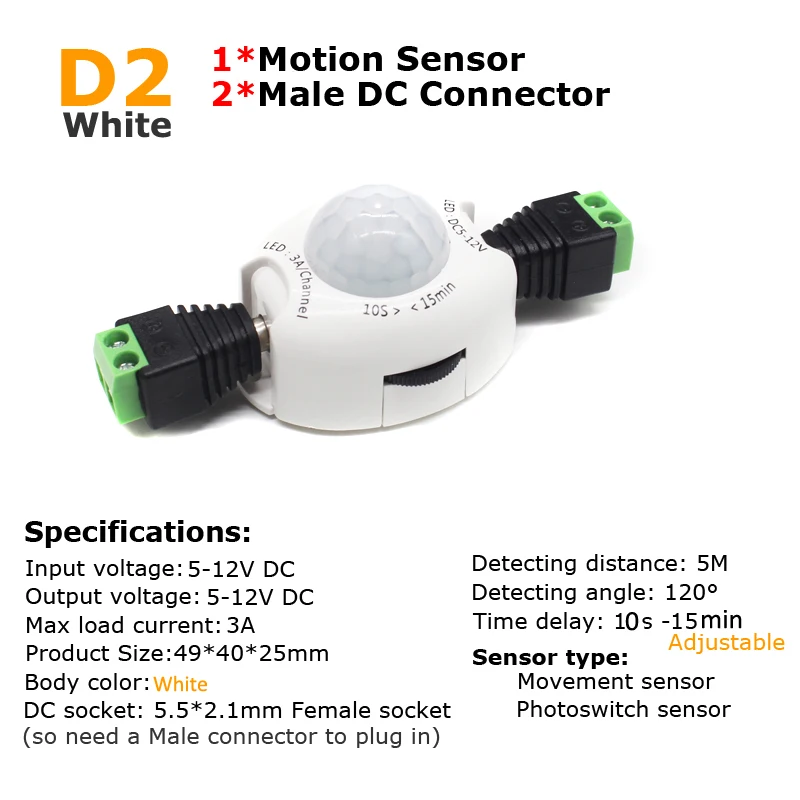 Sakelar Sensor Gerak PIR 12V D - Motion Sensor Pir Wired ulasan dan harga