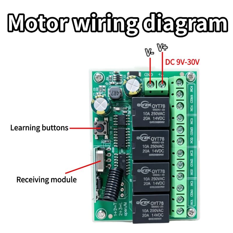 Modul Penerima Relay 4CH DC 12 - 433Mhz Receiver Module ulasan dan harga